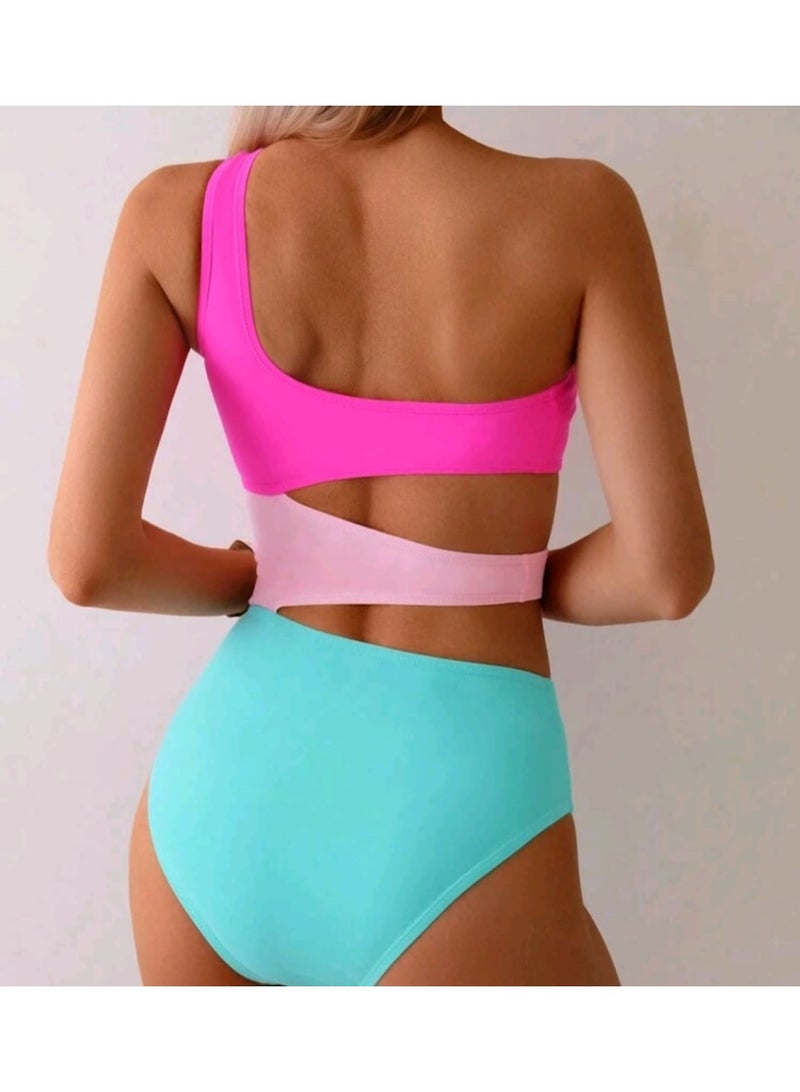 Shein Costavie Women Colorblock One-Piece Swimsuit Summer - Image 5